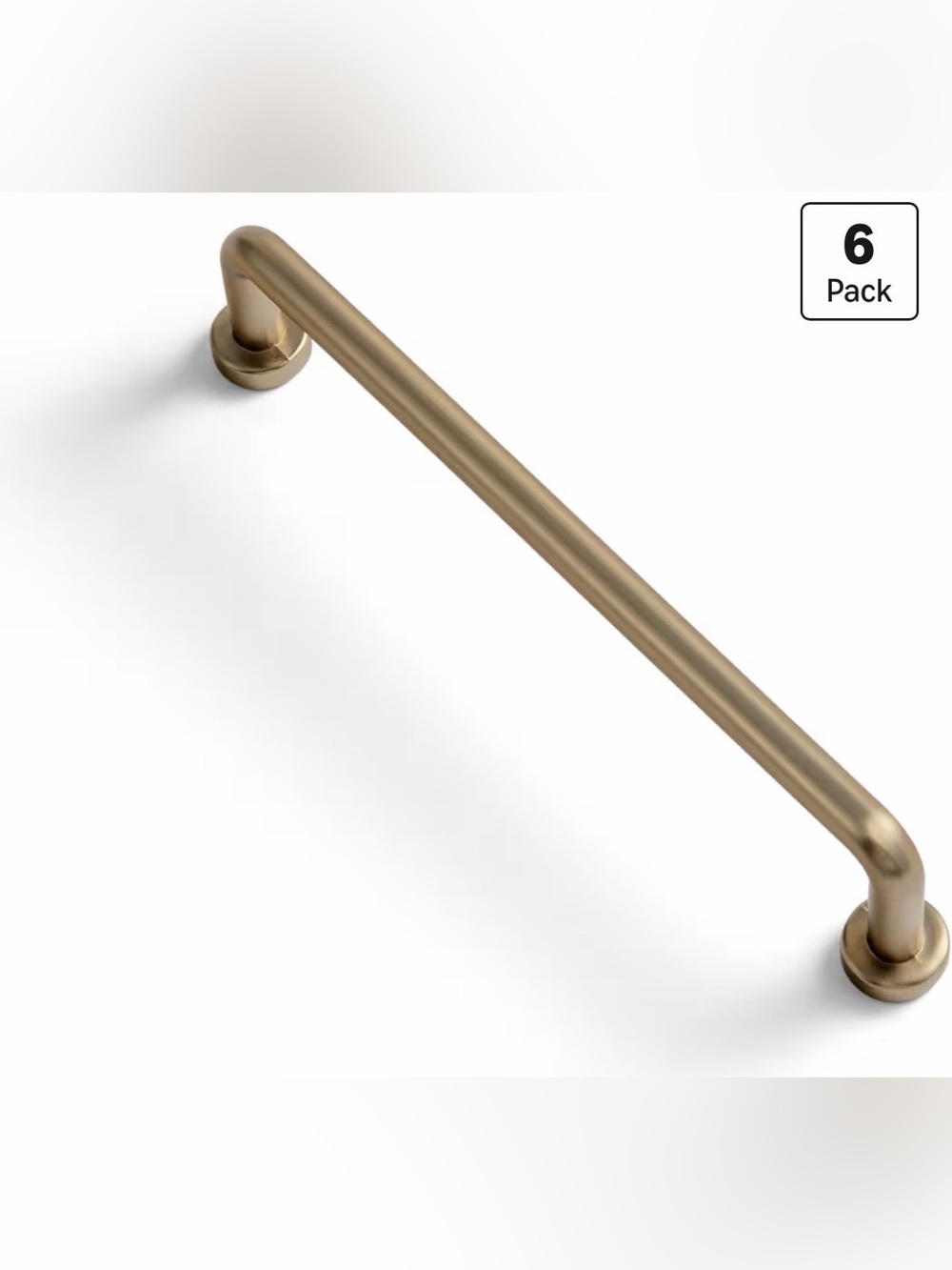 6 Pack 5" Center to Center Champagne Bronze Modern Cabinet Pulls Solid Handles
